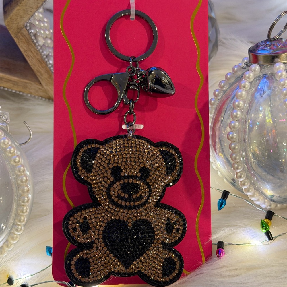 Studio Sparkling Bear Keychain with Heart